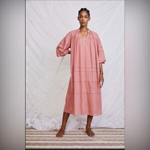 NWOT- Apiece Apart- Coral Cotton Flowy Dress. Size L